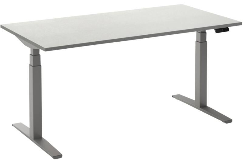 Ceha Adjust 2 Plus Elektrisch hoogteverstelbaar Zit-sta-bureau Rechthoekig Wit T-Voet 1,200 (B) x 800 (D) x 1,300 (H) mm Melamine, metaal