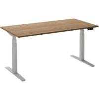 Ceha Adjust 2 Plus Elektrisch hoogteverstelbaar Zit-sta-bureau Rechthoekig Tabak Eiken T-Voet 1,400 (B) x 800 (D) x 1,300 (H) mm Melamine, metaal