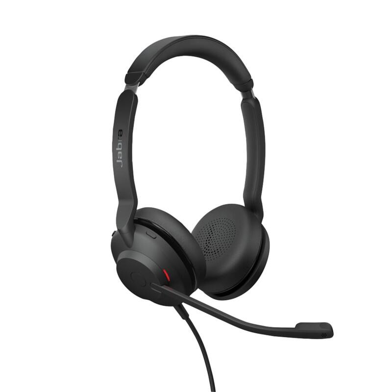 Jabra Evolve2 30 Headset USB-C Zonder Bluetooth Met microfoon Stereo Zwart