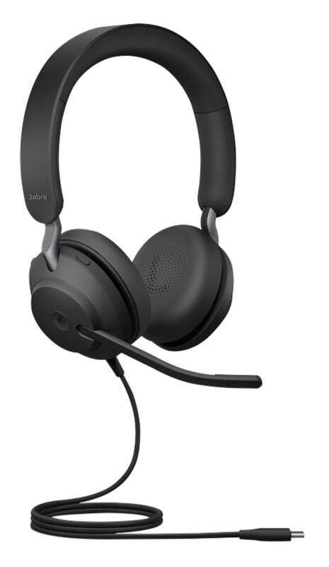 Jabra Evolve2 40 Bedraad Headset USB Met microfoon Stereo Zwart