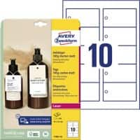 Avery Karton Kaartjes 13 x 210 x 297 mm Wit T1001-10 10 Stuks