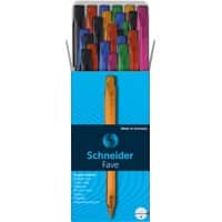 Schneider Fave 96081092 Intrekbaar Balpen Blauw 0,5 mm Medium Balpen Navulbaar 50 Stuks