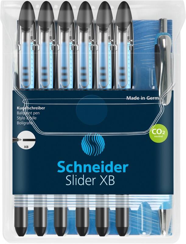 Schneider Slider 96085000 Balpen Zwart 0,7 mm Extra breed Balpen 7 Stuks
