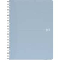 OXFORD My Rec’Up Notitieboek A5 Geruit Dubbeldraads Mat gevernist karton Blauw Niet geperforeerd 180 Pagina's 90 Vellen