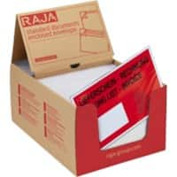 RAJA zelfklevende paklijstenveloppen DL PE (polyetheen), siliconepapier transparant, rood 13 (B) x 23 (H) cm 1000 stuks