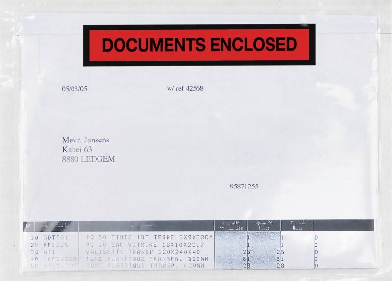 RAJA Zelfklevend Paklijstenveloppen C5 PE (Polyetheen), siliconepapier Transparant 16,5 x 22,5 cm 250 Stuks