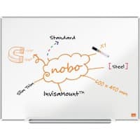 Nobo Impression Pro whiteboard 1915401 wandmontage magnetisch gelakt staal 60 x 45 cm smal frame