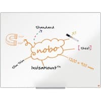 Nobo Impression Pro whiteboard 1915403 wandmontage magnetisch gelakt staal 120 x 90 cm smal frame