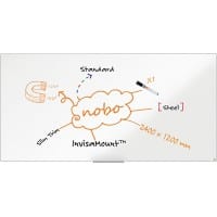 Nobo Impression Pro whiteboard 1915408 wandmontage magnetisch gelakt staal 240 x 120 cm smal frame