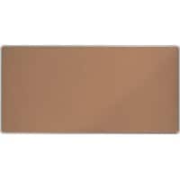 Nobo Premium Plus Kurk Mededelingenbord Niet magnetisch Wandmontage 200 (B) x 1,45 (D) x 100 (H) cm Aluminium Bruin