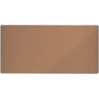 Nobo Premium Plus Kurk Mededelingenbord Niet magnetisch Wandmontage 240 (B) x 1,45 (D) x 120 (H) cm Aluminium Bruin