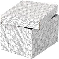 Esselte Home Opberg- en Geschenkdoos 628280 Klein 100% Gerecycled Karton Wit 200 x 255 x 150 mm 3 Stuks