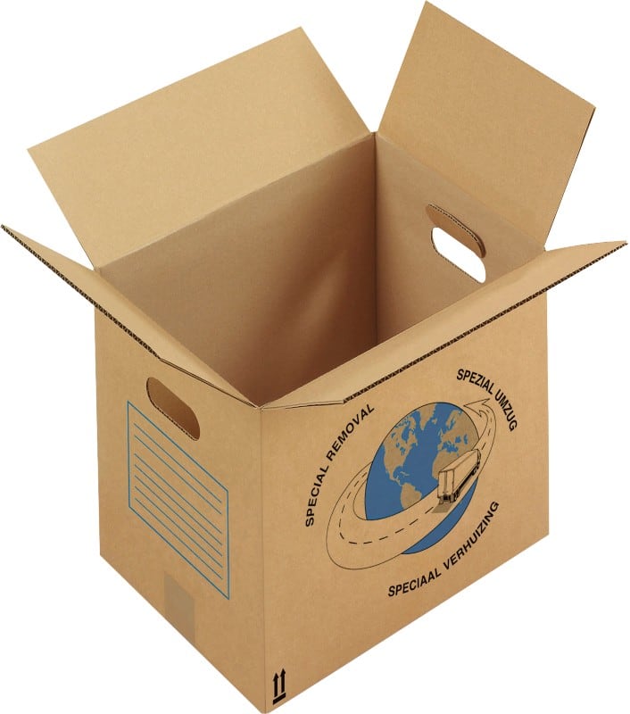 RAJA Verhuisdoos Enkele Wand Karton 350 (B) x 300 (D) x 550 (H) mm Bruin 20 Stuks