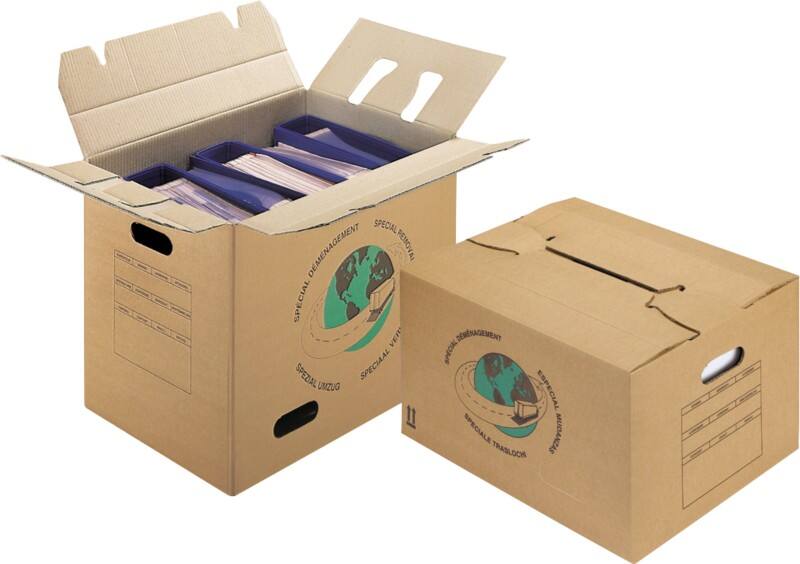 RAJA Verhuisdoos Dubbele Wand Karton 350 (B) x 300 (D) x 550 (H) mm Bruin 20 Stuks