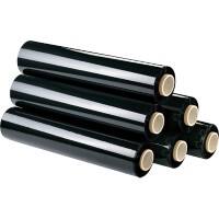 RAJA Wikkelaar voor rekfolie 500 mm (B) x 300 m (L) 23 Micron Zwart 6 Stuks