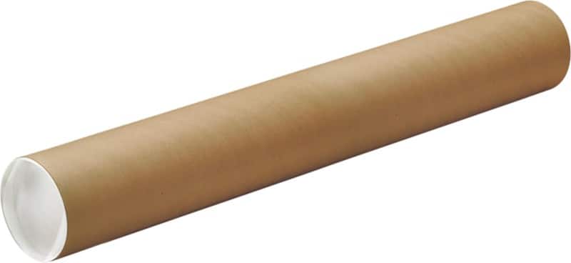 RAJA Verzendkoker 650 (L) x 100 (Ø) mm Afsluitdoppen Bruin 20 Stuks