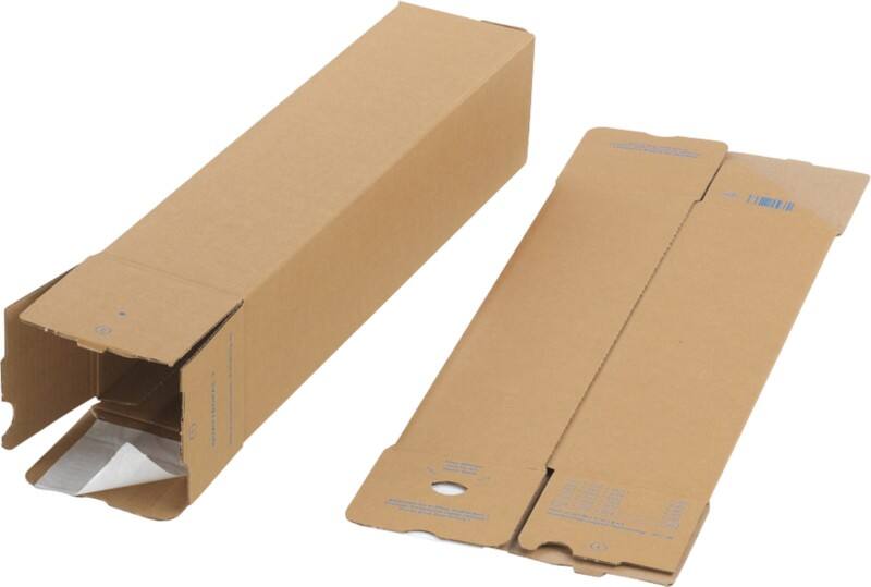 RAJA verzendkoker kubusvormig 430 (L) x 105 (Ø) mm tabsluiting bruin 10 stuks