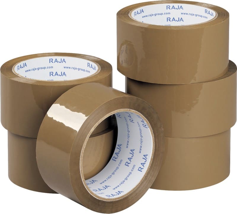 RAJA verpakkingstape bruin 48 mm (B) x 66 m (L) PP (polypropeen) 6 stuks