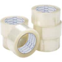 RAJA verpakkingstape transparant PP (polypropeen) 48 mm (B) x 66 m (L) 6 stuks
