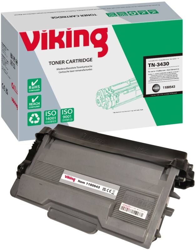 Viking TN-3430 compatibele Brother tonercartridge zwart