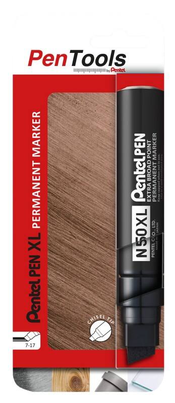 Pentel N50XL Permanentmarker Breed Beitelpunt 17 - 19 mm Zwart