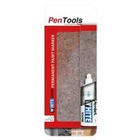 Pentel X100W Permanent marker Medium Ronde punt 3mm Wit Niet navulbaar