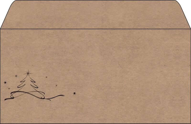 Sigel Kerstenveloppen 11,1 x 25 cm Bruin 50 Stuks