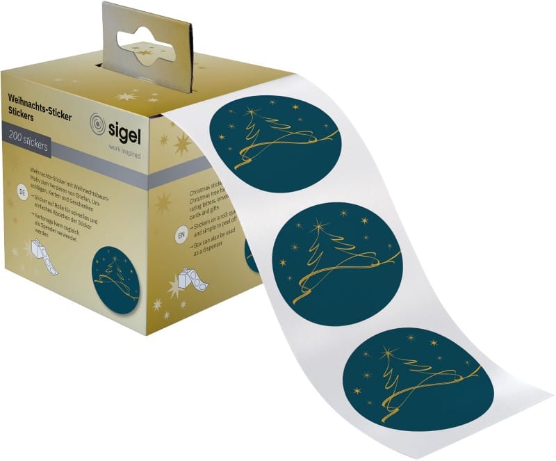 Sigel Stickers Petrolblauw 4,7 x 4,7 cm