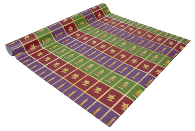 Sigel Cadeaupapier Papier Groen, Rood, Paars