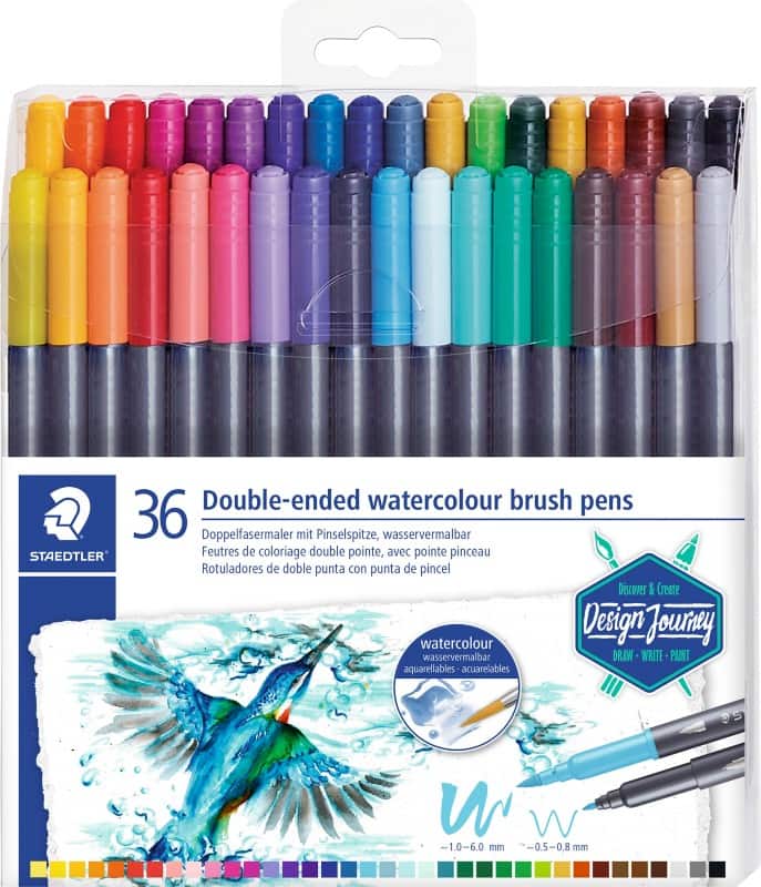 STAEDTLER Aquarel Penseelpen - Kleurenassortiment 36 Stuks