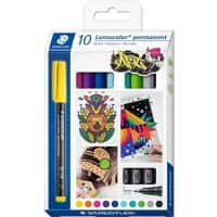 STAEDTLER Lumocolor Ronde punt OHP-marker Fijne ronde punt Kleurenassortiment Niet navulbaar Pak van 10