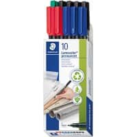 STAEDTLER Lumocolor Permanentmarker Fijn Ronde punt Kleurenassortiment Navulbaar 10 Stuks