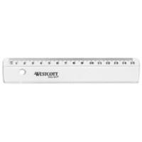 Westcott liniaal E-10150 BP PS (Polystyreen) 15 cm transparant