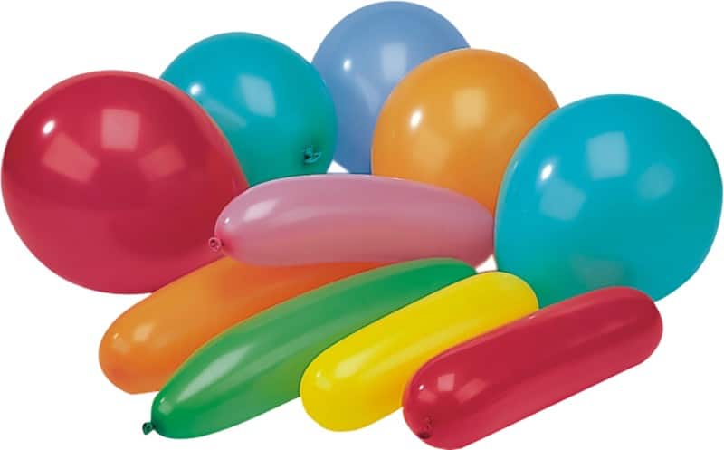 PAPSTAR Ballon Rond, langwerpig Kleurenassortiment Pak van 20