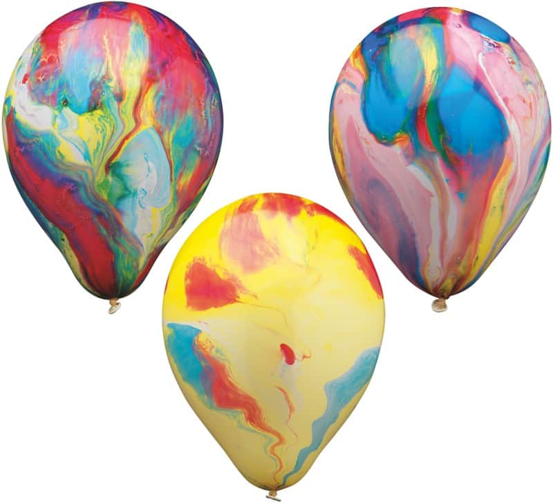 PAPSTAR Ballonnen Rond Natuurlijk latex Multikleur Pak van 8