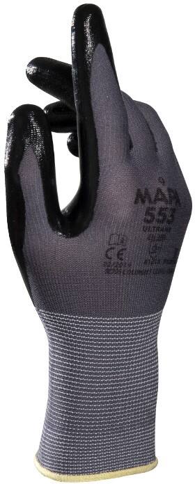 Mapa Professional Ultrane 553 Werkhandschoenen Nitrile Extra Large (XL) Grijs