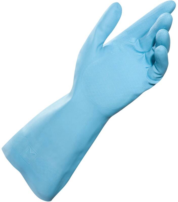Mapa Professional Vital 117 Schoonmaakhandschoenen Latex Ongepoederd Medium (M) Blauw 2 Handschoenen 