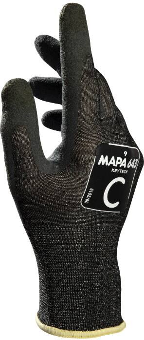 Mapa Professional Krytech 643 Werkhandschoenen Nitrile foam Extra Extra Large (XXL) Zwart