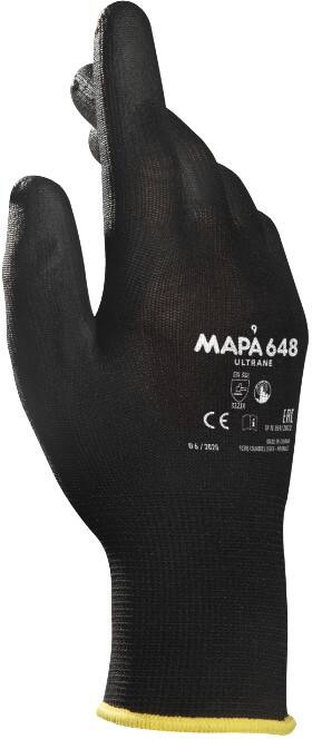 Mapa Professional Ultrane 648 Werkhandschoenen PP (Polypropeen) Ongepoederd Extra Extra Large (XXL) Zwart 2 Handschoenen 