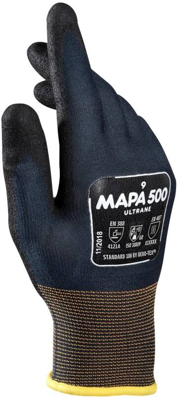 Mapa Professional Ultrane 500 Werkhandschoenen Nitrile Large (L) Zwart
