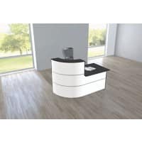 Kerkmann Receptietafel 21385110 Antraciet, wit 1.800 x 950 x 1.100 mm