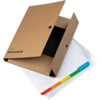 PAGNA Sorteermap 30500-11 Karton, kraftpapier Drukknoop 26 x 3,5 x 34 cm (B x D x H) Bruin