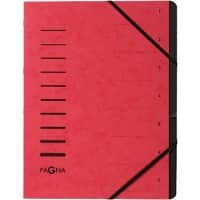 PAGNA Sorteermap A4 Effen Karton 7-delig Rood 24,5 x 0,4 x 32 cm (B x D x H)