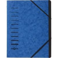 PAGNA Sorteermap A4 Effen Karton 7-delig Blauw 24,5 x 0,4 x 32 cm (B x D x H)