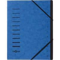 PAGNA Sorteermap A4 Effen Karton 12-delig Blauw 24,5 x 0,5 x 32 cm (B x D x H)