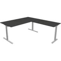 Kerkmann Bureau Form 2 L-vorm Antraciet Zilver 1.600 x 1.800 x 820 mm