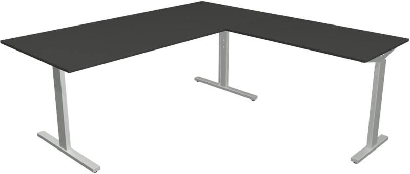 Kerkmann Form 2 Hoekbureau Antraciet T-Voet 1.800 (B) x 1.800 (D) x 820 (H) mm