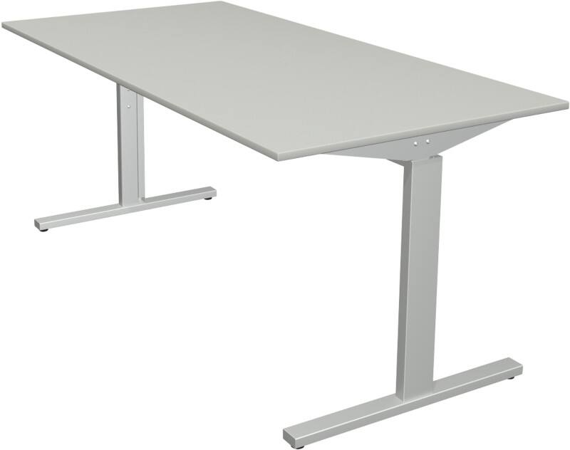 Kerkmann Form 2 Bureau Rechthoekig Lichtgrijs T-Voet 1.600 (B) x 800 (D) x 820 (H) mm