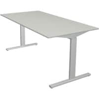 Kerkmann Form 2 Bureau Rechthoekig Lichtgrijs T-Voet 1.600 (B) x 800 (D) x 820 (H) mm