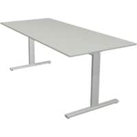 Kerkmann Form 2 Bureau Rechthoekig Lichtgrijs T-Voet 1.800 (B) x 800 (D) x 820 (H) mm